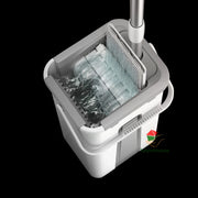 Mop and bucket with Wringer Set, Flat ,for floor cleaning with 3 Microfiber Pads