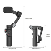 3-Axis Handheld Gimbal Stabilizer for Smartphone with Fill Light for iPhone and Android