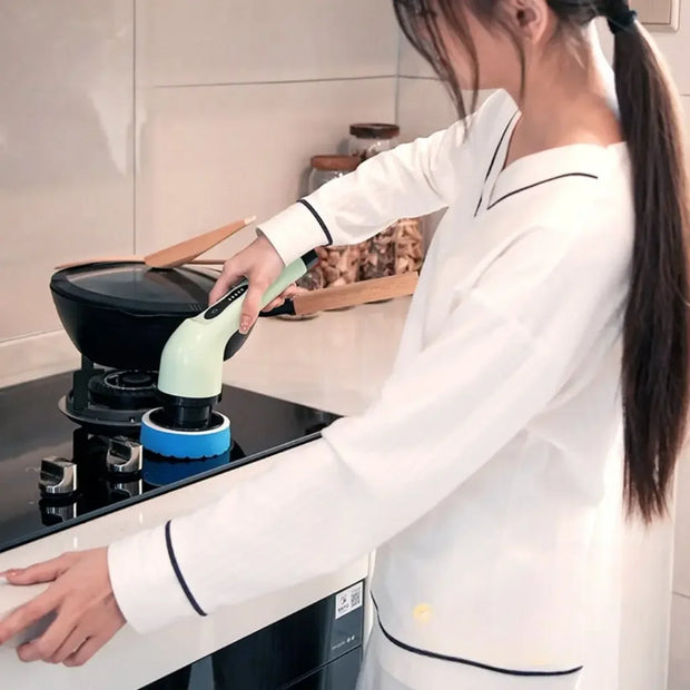 9in1 Cordless Electric Turbo Scrub Multifunctional Cleaning Brush
