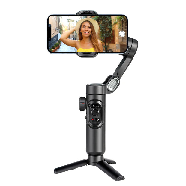 3-Axis Handheld Gimbal Stabilizer for Smartphone with Fill Light for iPhone and Android
